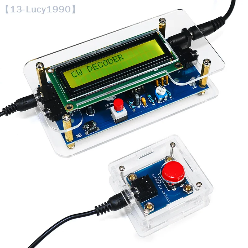 DC 9V DIY CW Trainer Decoder Kit CW Decoder Reader Morse'a Code Reader LCD Display Radio Circuit Board Electronic Welding Practice Kits