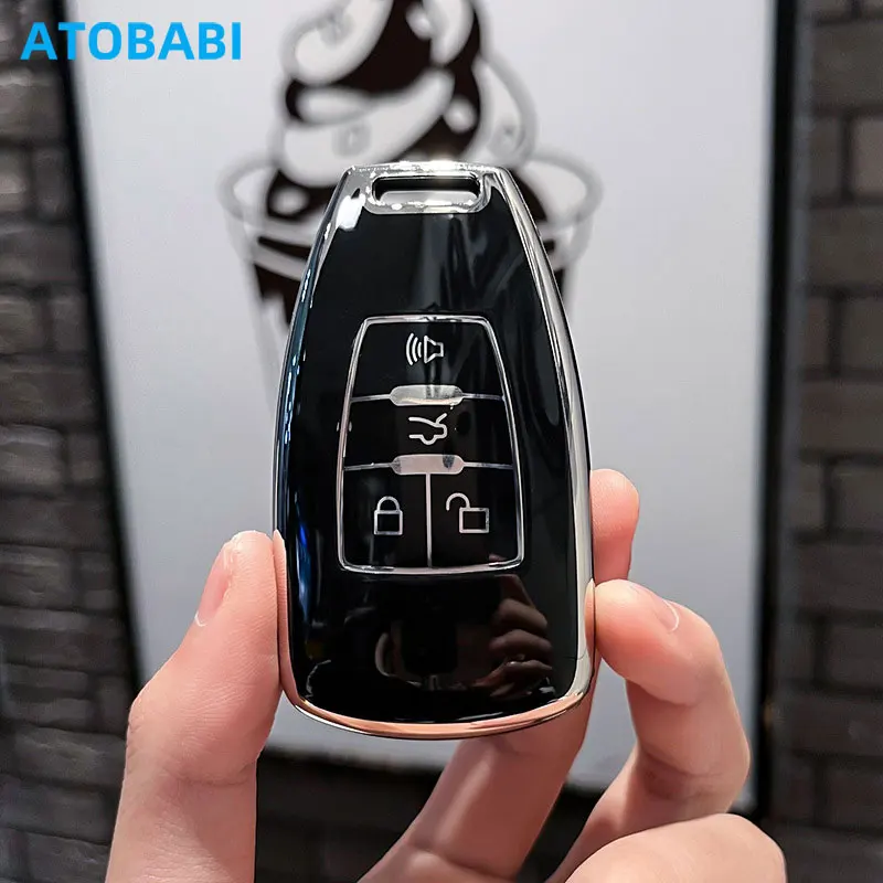 Funda de TPU para llave de coche, Protector inteligente para mando a distancia, accesorios para Baic Senova X25, X35, X55, X65, D50, BJ40, Changhe Q25, Q35, A6