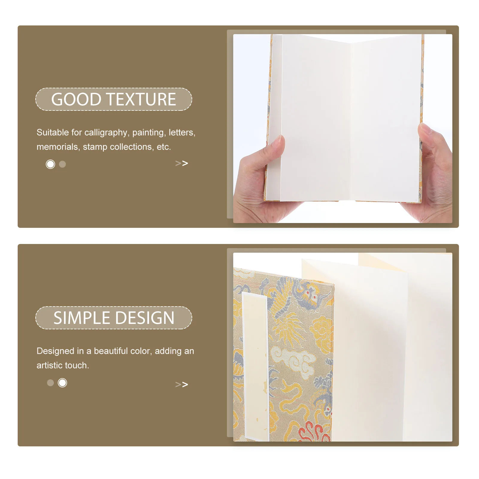 

Rice Paper Album Blank Calligraphy Chinese Style Traditional Foldable Loose Drawing Book