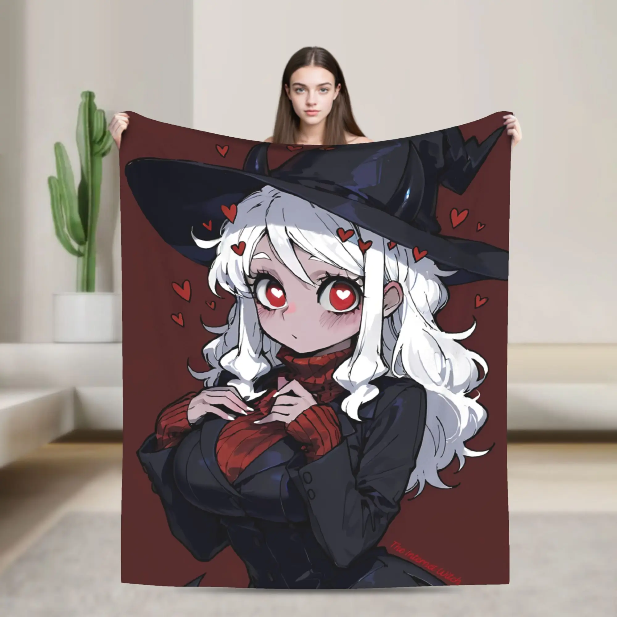 Contradiction Helltaker Lucifers Modeus Throw Blanket for Couch  Soft Cozy Plush Blanket 50x60 Inches Multi-size Bedspreads