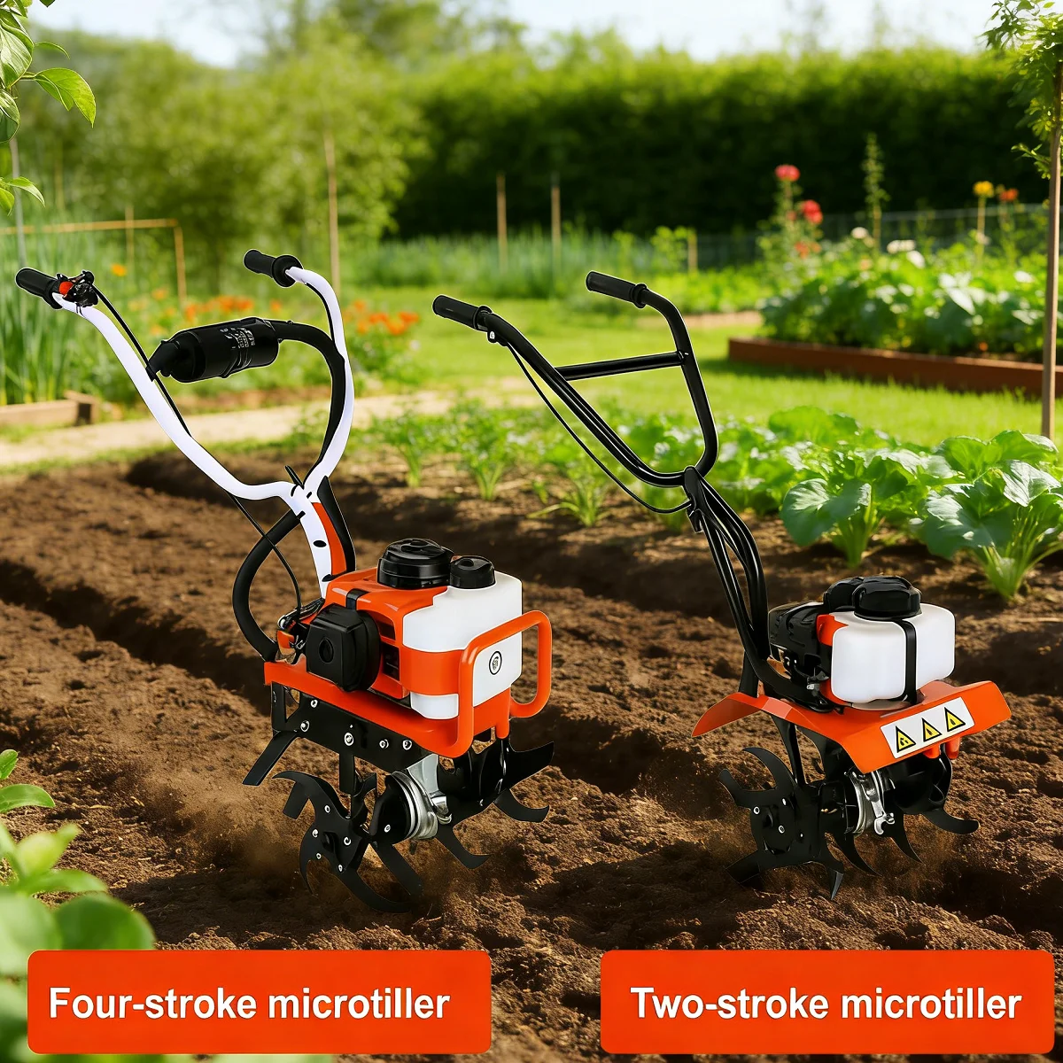 多機能ロータリー耕運機 ガソリン式耕耘機 4ストローク/2ストローク ミニ耕運機 農業用園芸機械ツール