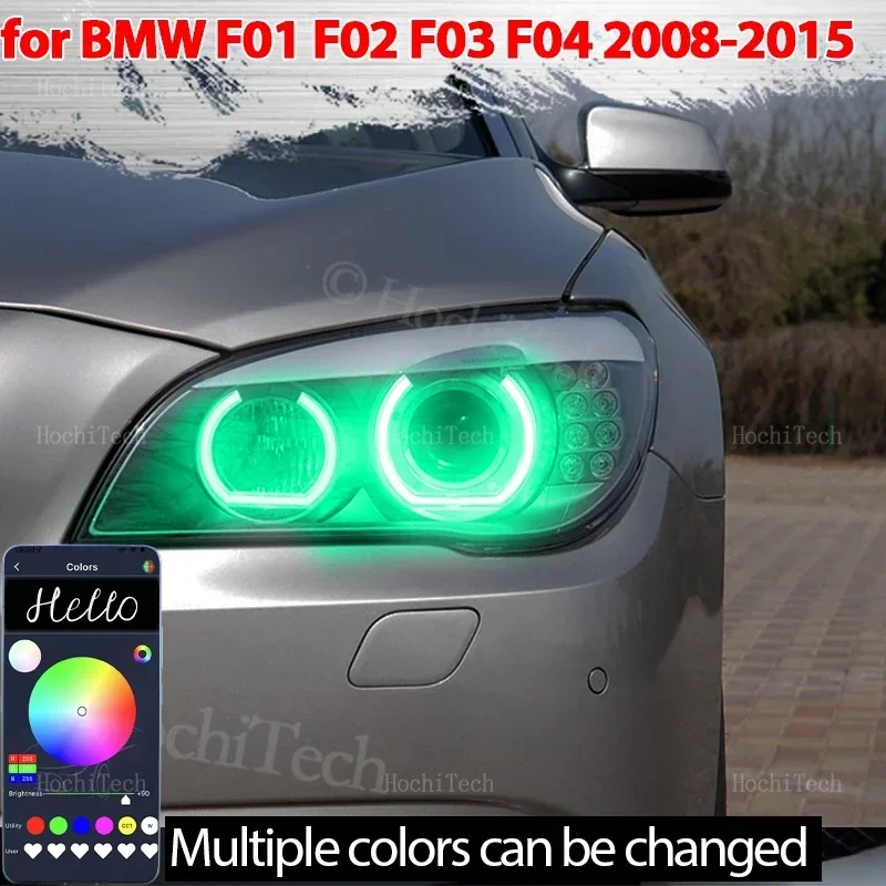 RGB Angel Eyes Ring Kit Multi-colored App Remote Control for BMW 7 Series F01 F02 F03 F04 730d 740d 740i 750i 760i 2008-2015