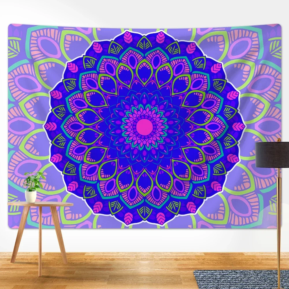 Mandala home decor tapestry hippie bohemian psychedelic scene bedroom wall decoration beach towel yoga mat sofa blanket