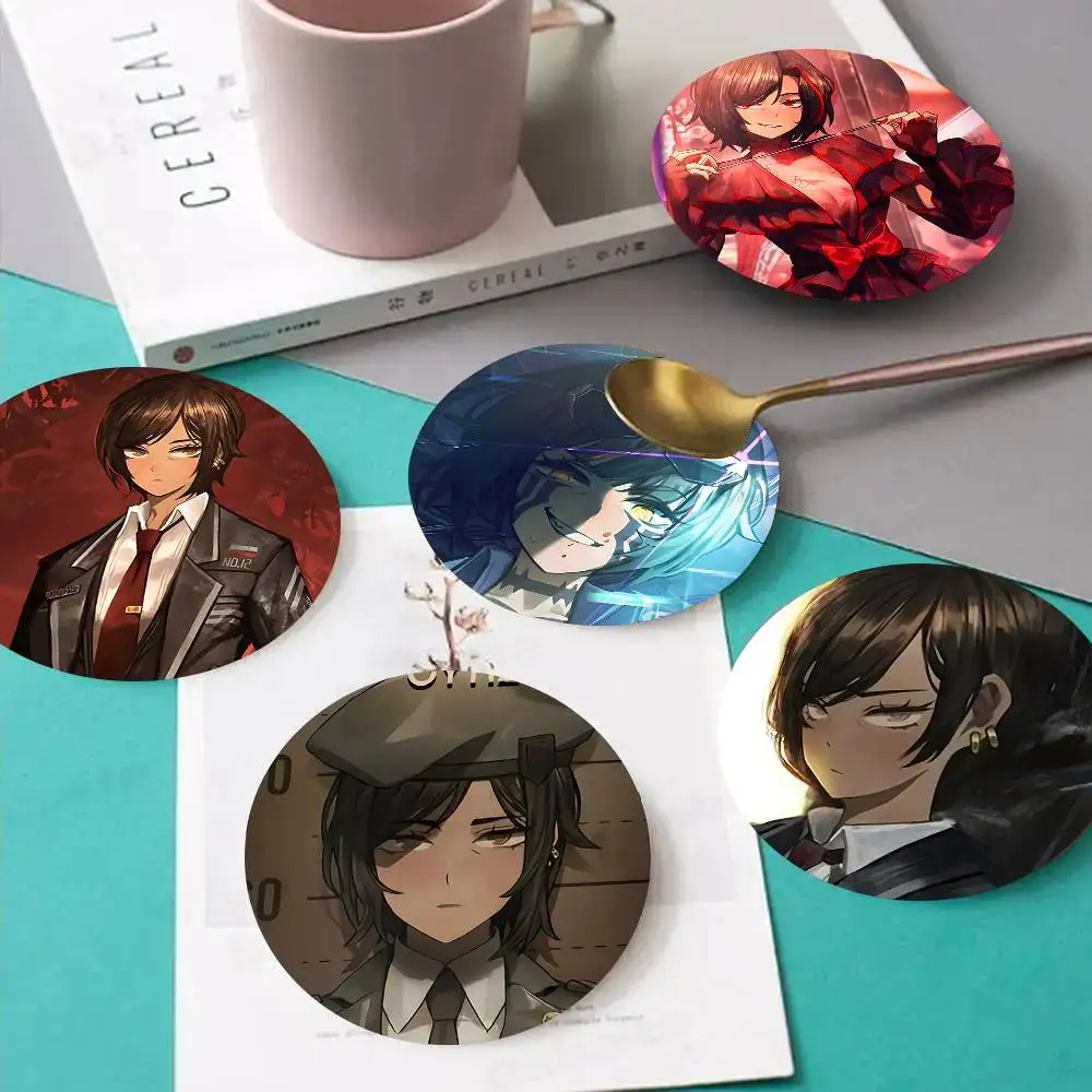 1pc Outis Game Limbus Company Wooden Coaster Colour Printing Cup Mat Home Desk Decoration Gifts