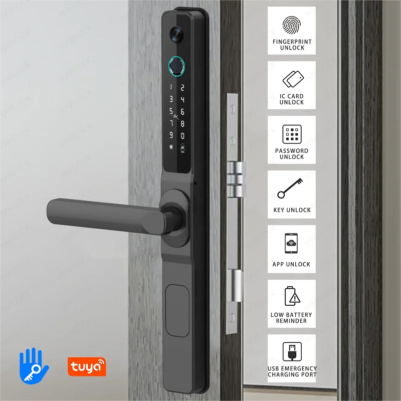 TUYA WIFI Remote Unlock Smart locks for doors Intelligent lock for broken bridge aluminum Waterproof ttlock Outdoor Smart Door