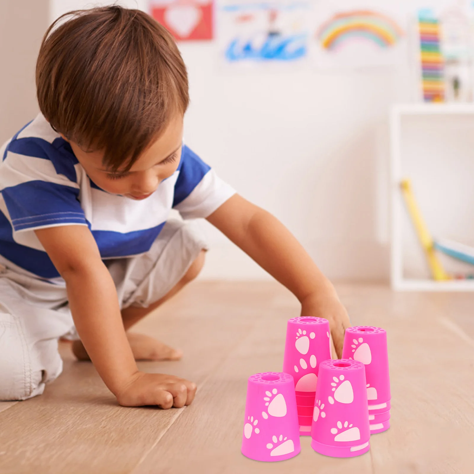 Gobelets empilables rapides, 12 pièces, Design créatif, utilisation multifonctionnelle, facile à nettoyer, jeux de fête simples et pratiques, rassemblements