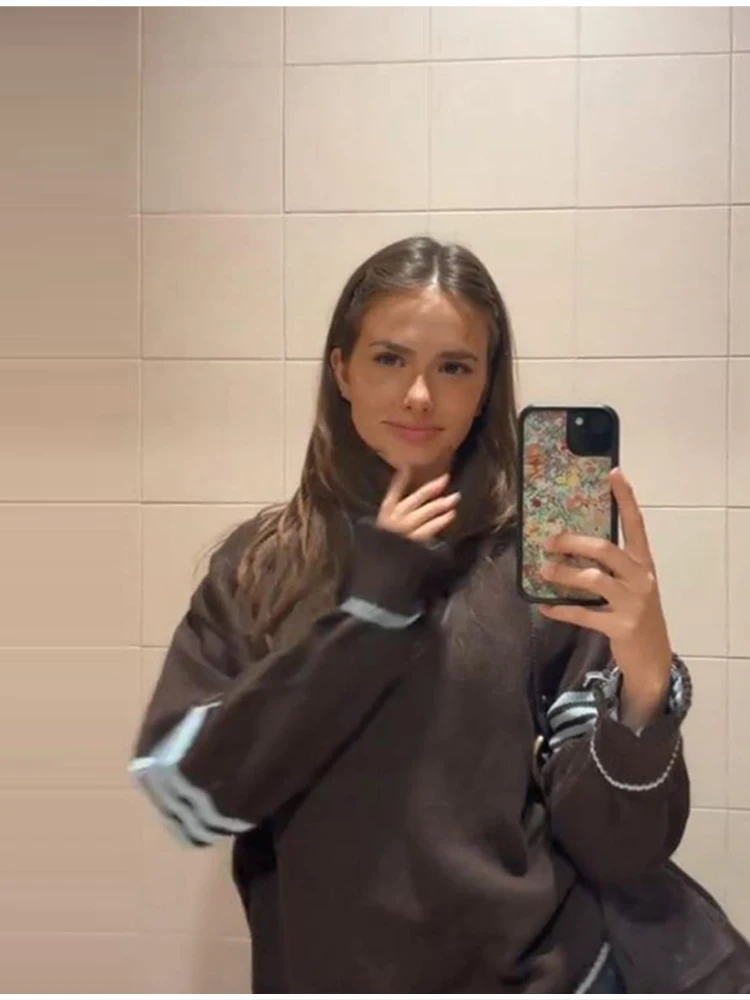 

Женский вязаный базовый слой, топ с завышенной талией, свободный крой, рукав и подол, дизайн на пуговицах, осень-зима, новый стиль, полосатый вырез