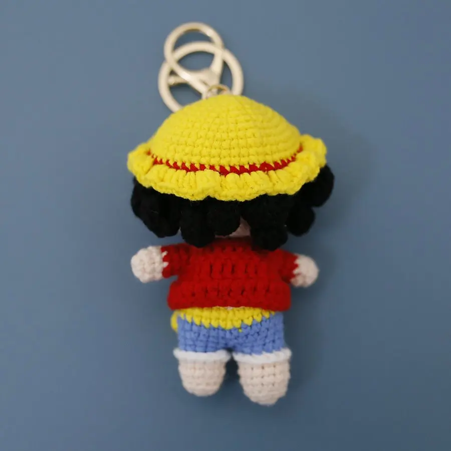 Handmade Crochet Plush Kawaii Game Peripherals keychain Cute Soft Cotton Stuffed Crochet Doll Birthday Gifts Toys Boys