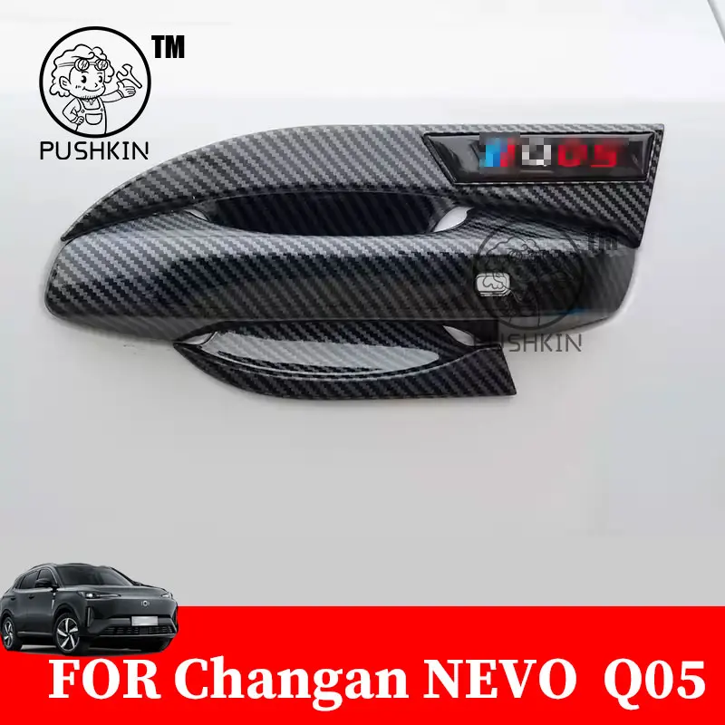 

For changan NEVO Q05 2024 2025 Car Styling Handle Protection ABS Material Baked Paint four Door Handle Auto Accessories