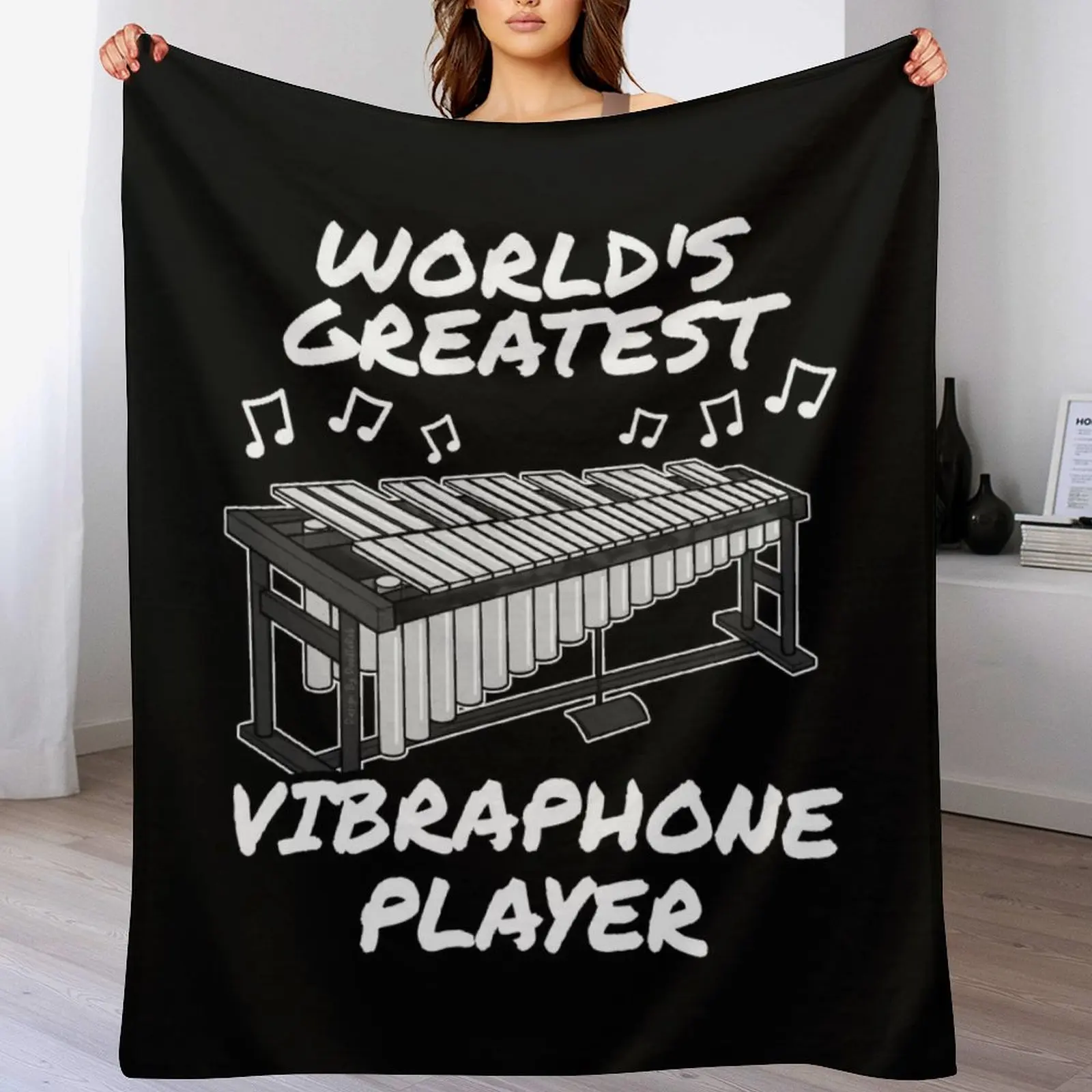 

World's Greatest Vibraphone Player Vibraphonist Percussionist Musician Throw Blanket Single Custom Multi-Purpose Heavy Blankets