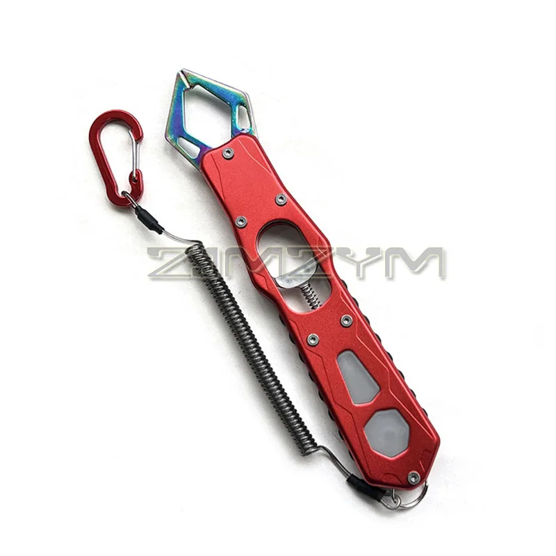 Multifunctional Fishing Clamp Aluminum Alloy Fish Catcher Hook Pickup Professional Fishing Lip Clamp Tools Fish Control Pliers