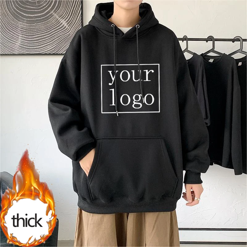 Your Own Design Brand Logo/Picture Custom Men Women DIY Hoodies Sweatshirt Casual Thickened Hoody 11 Color Fashion New Plus Size