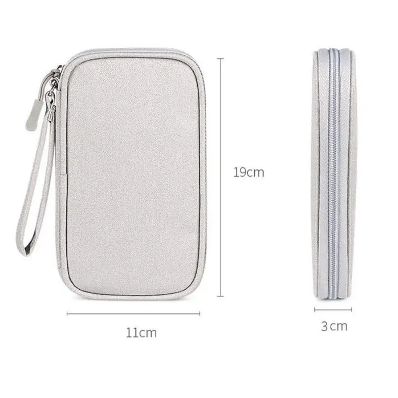 1pc Portable Digital Product Storage Bag USB Data Cable Organizer Headset Charging Treasure Organizer