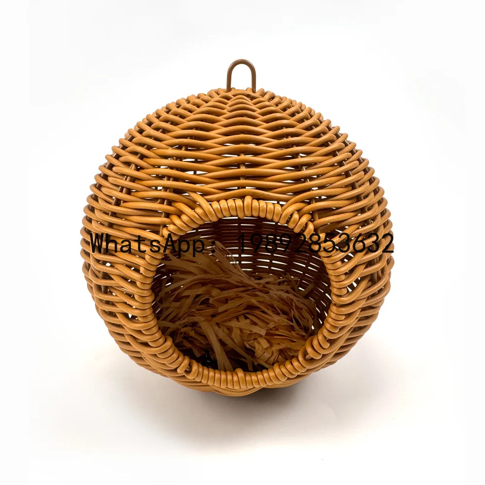 

Xl parrot nest bird imitation rattan nest golden bear hamster nest bite resistant summer all year roundneutral