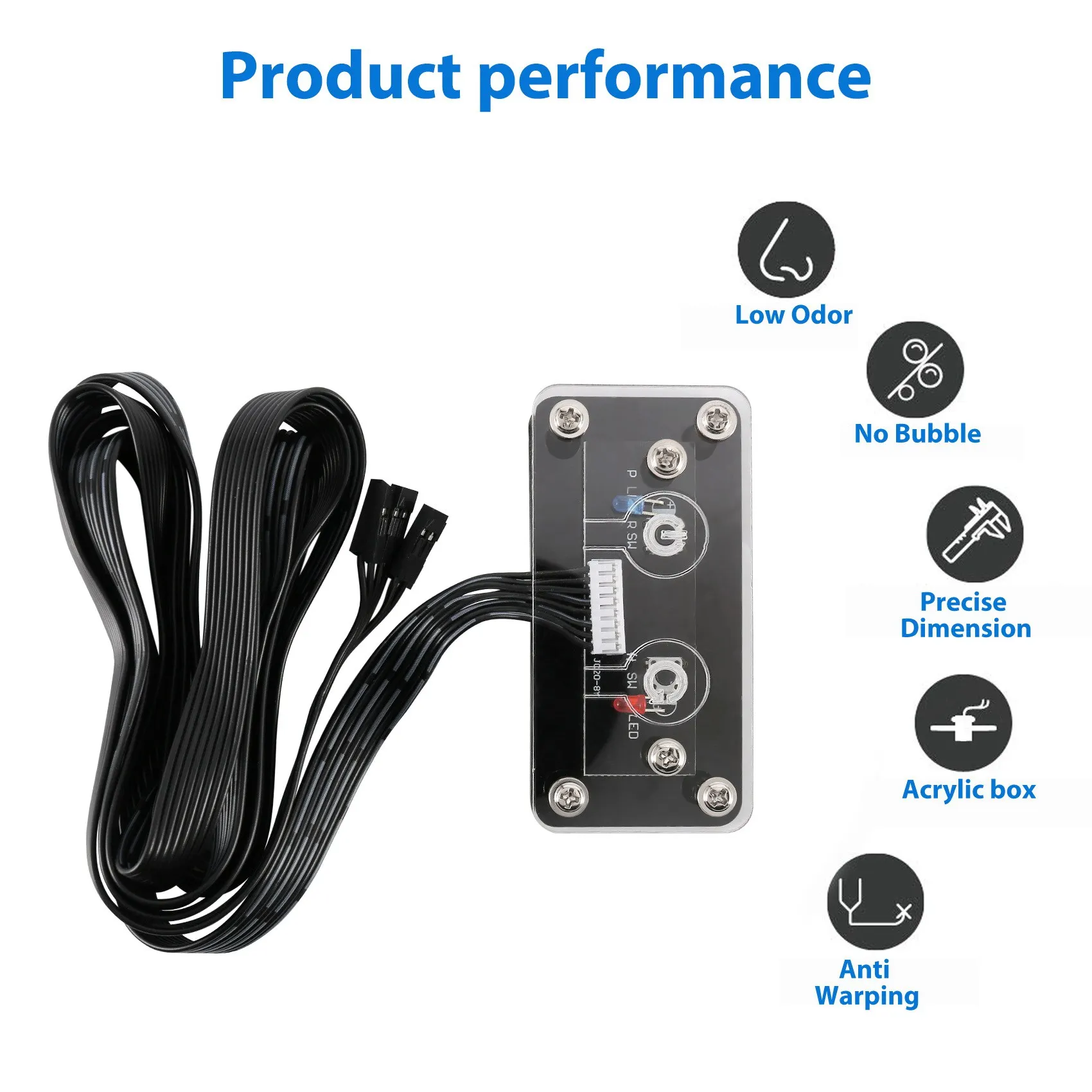 A04G-Desktop Computer Switch External Power Switch Power Button+Restart Button PC Case Power Supply Button