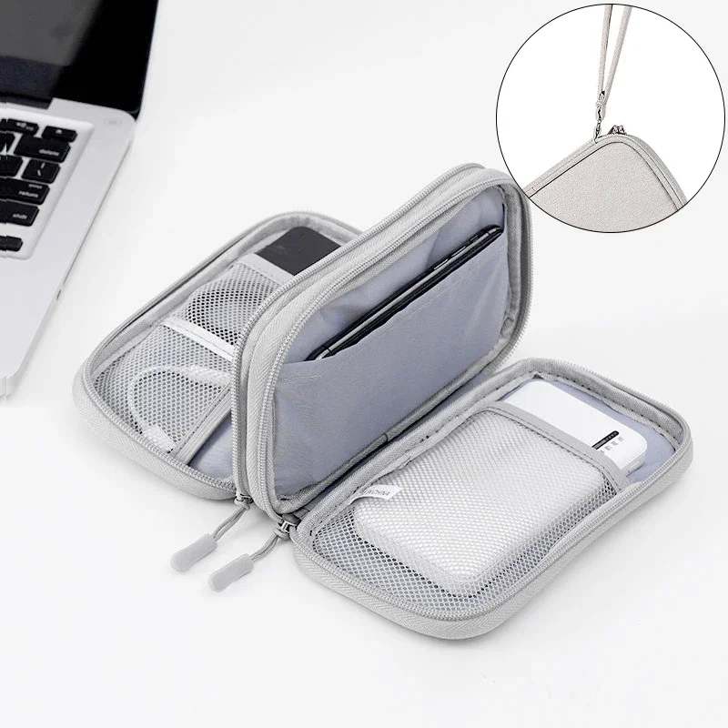 Multi-layer Digital Accessory Storage Bag Dust Proof Power Supply Hard Disk Protective Cover Power Bank Data Cable Storage Bag