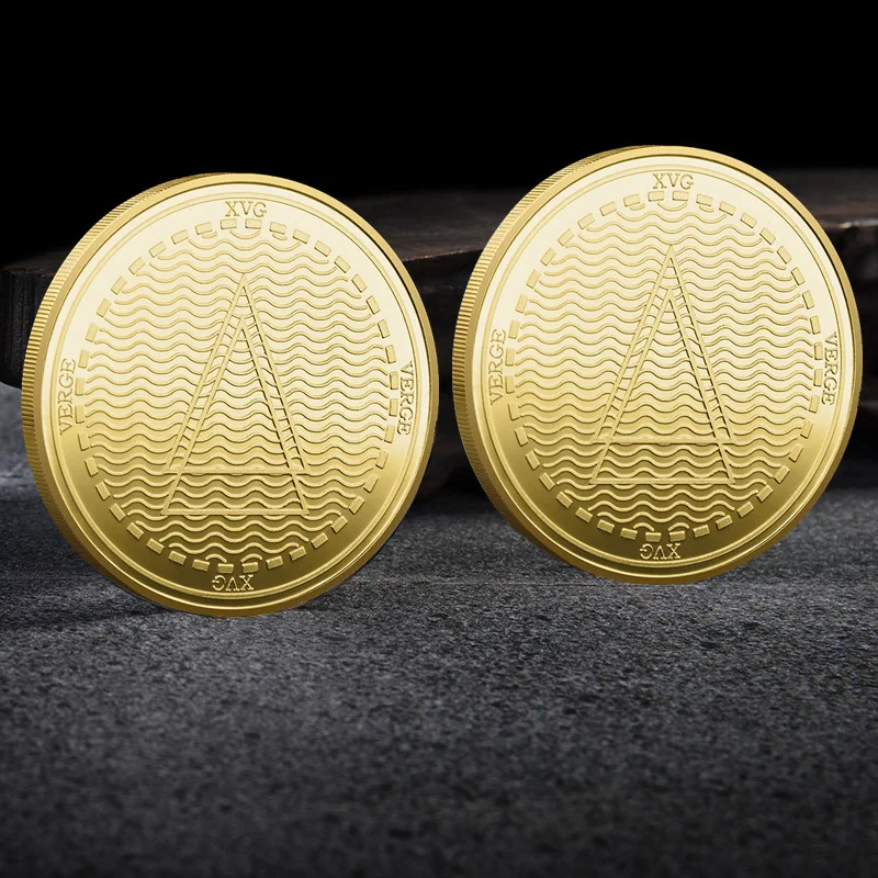 Verge Cryptocurrency Coin Silver Gold Plated Physical Crypto Coin XVG Souvenir Gift Non-currency Coin