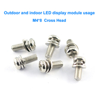 500Pcs/Lot M4x8 Round Cross Pan Head Combination Screw Bolt For Fixed P2.5 P3 P4 P5 P6 P8 P10 Indoor Outdoor LED Screen Module