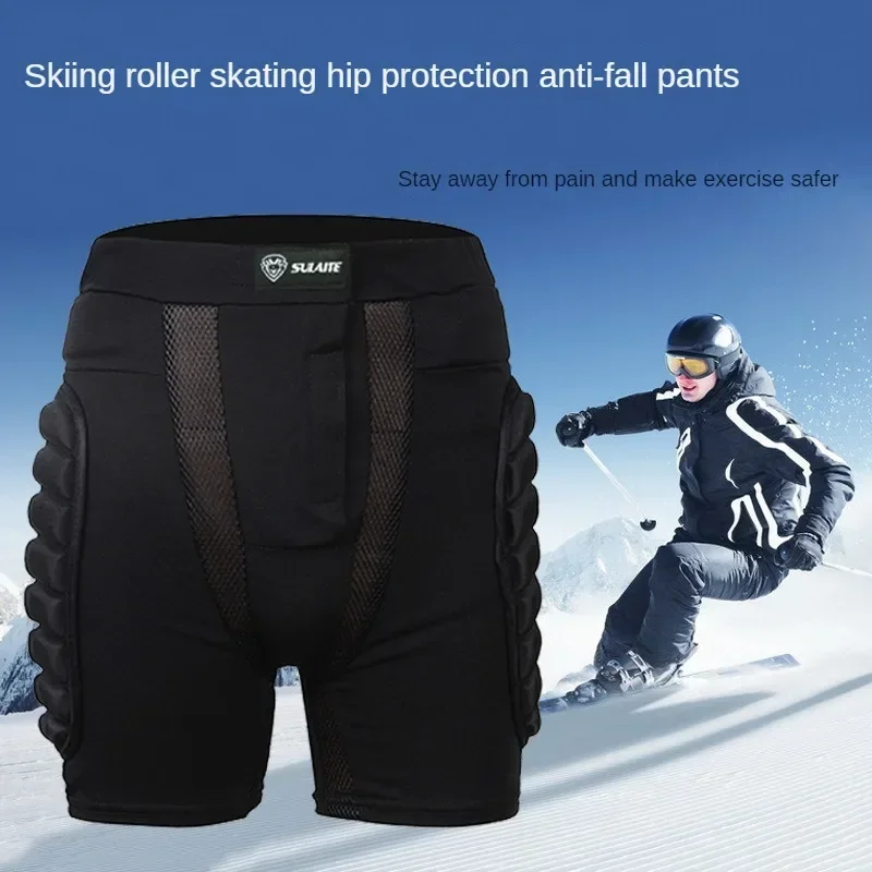 

SULAITE Padded Hip Protector Shorts, Anti-slip Cushion Armor Pad for MTB Motocross Skateboarding Snowboard Outdoor Activity Gear