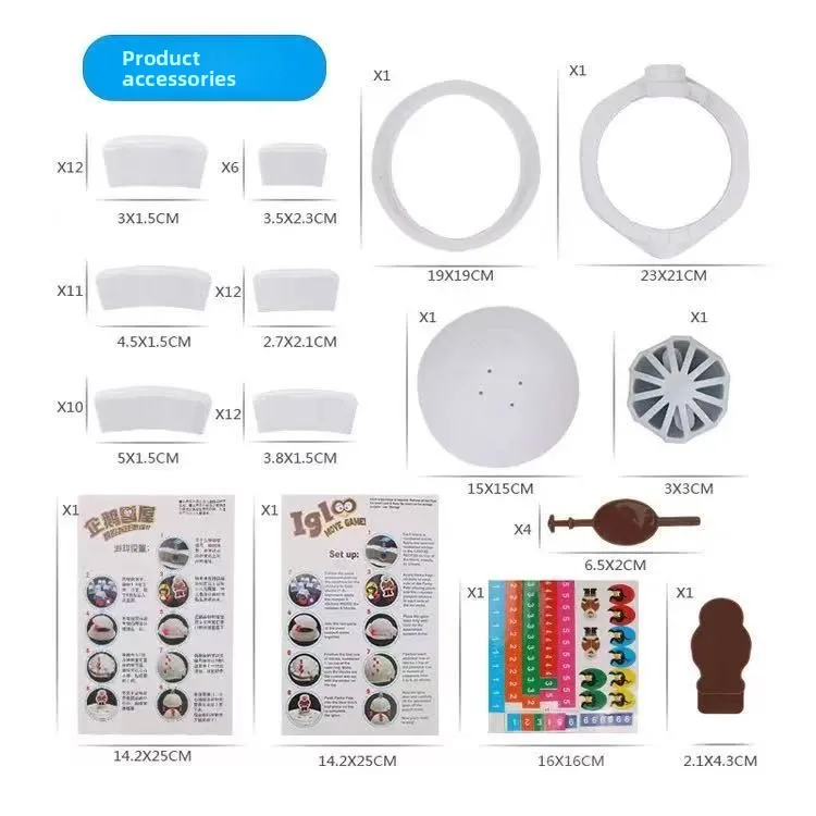 Gioco Rompighiaccio Casa sulla Neve dei Pinguini |   Giocattolo da Tavolo per Bambini Transfrontaliero |   Gioco Educativo Interattivo Genitore-Figlio per la Demolizione del Ghiaccio