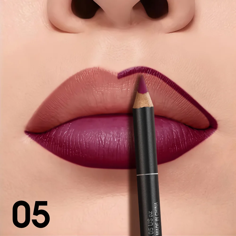 Delineador labial fosco e sedoso de 3 unidades - crie contornos definidos com cor de longa duração, à prova d'água e não pegajoso, aplicação suave