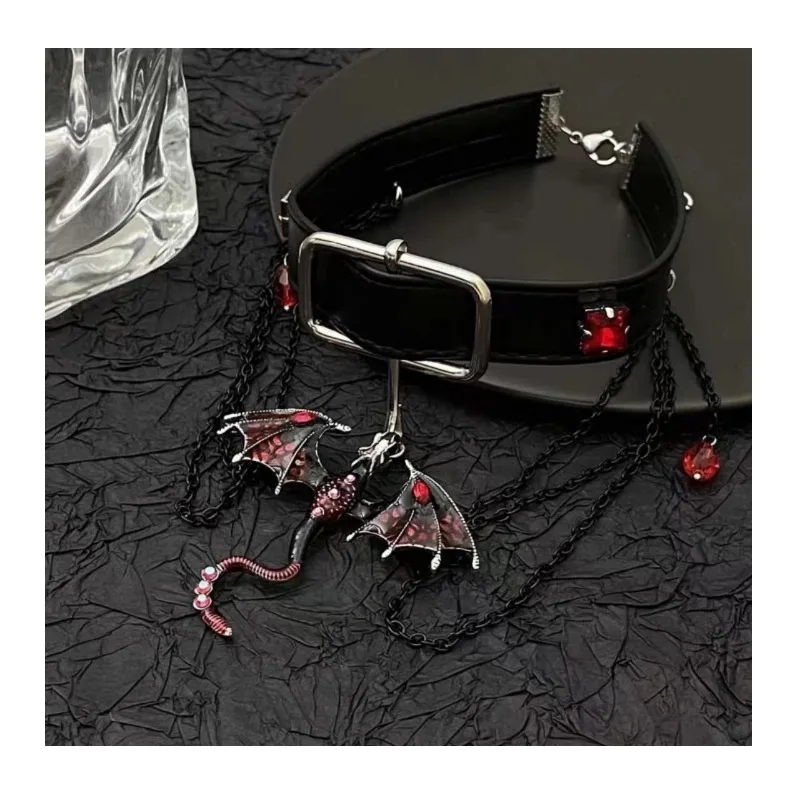 

Dark Wind Xiaofeilong Tassel Bead Pendant Collar Necklace Female Niche Personality Sweet Cool Fashion Versatile Clavicle Chain