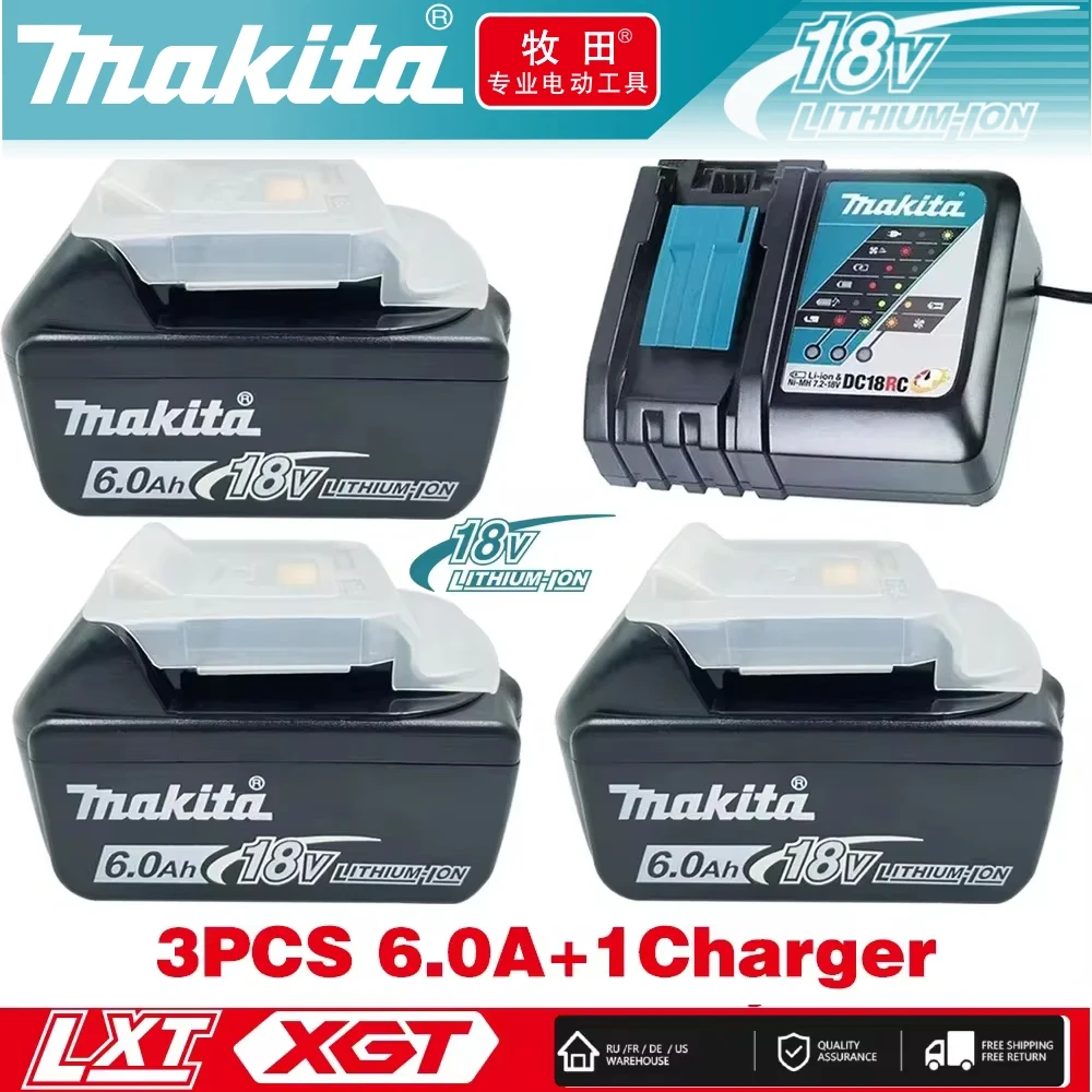 

Original Makita 9Ah/6Ah//5Ah for Makita 18V Battery BL1830B BL1850B BL1850 BL1840 BL1860 BL1815 Replacement Lithium Battery