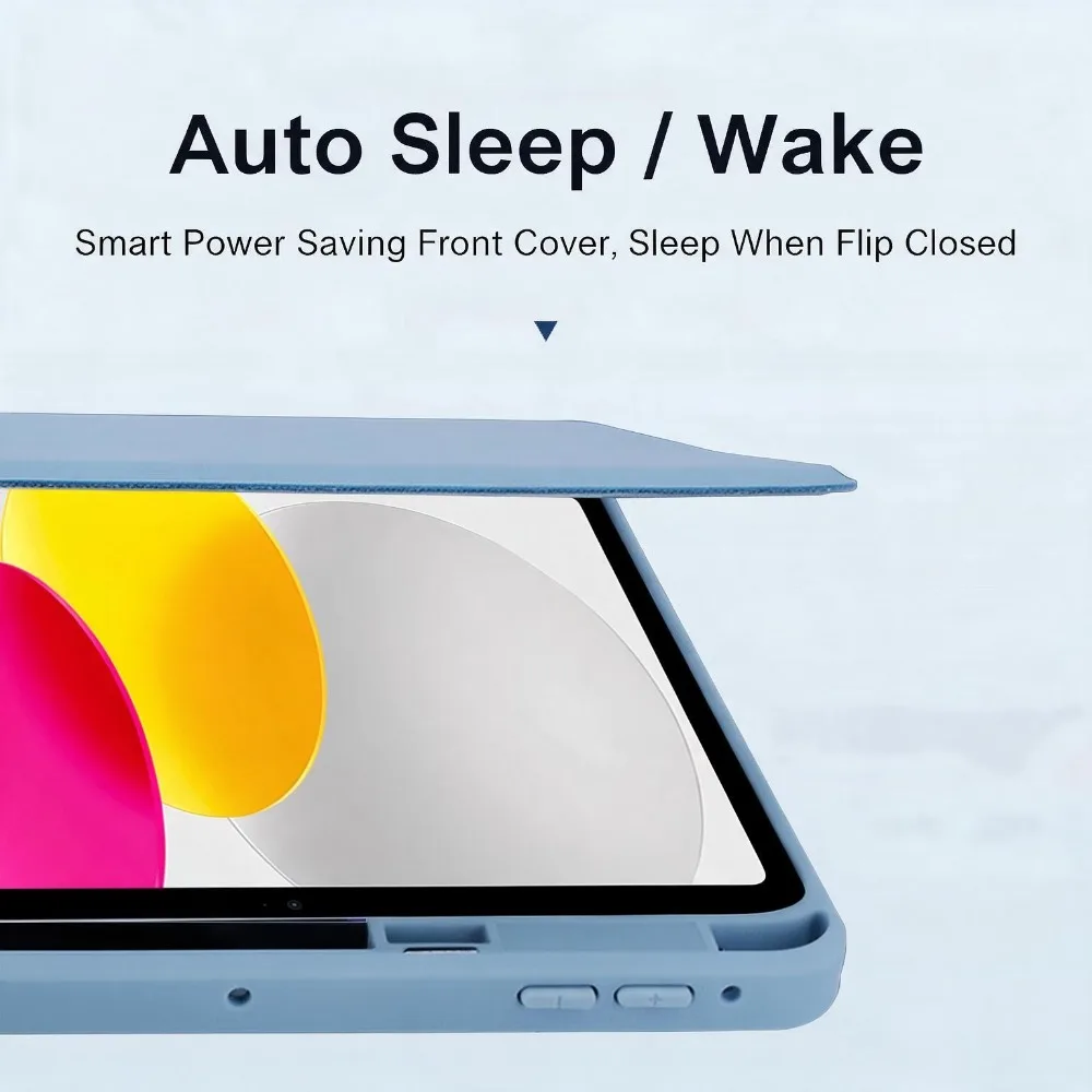 Case For iPad 11th Generation A16 2025 360 Rotation with Pencil Holde Auto Wake & Sleep Magnetic Tablet Cover Funda 10th 10.9