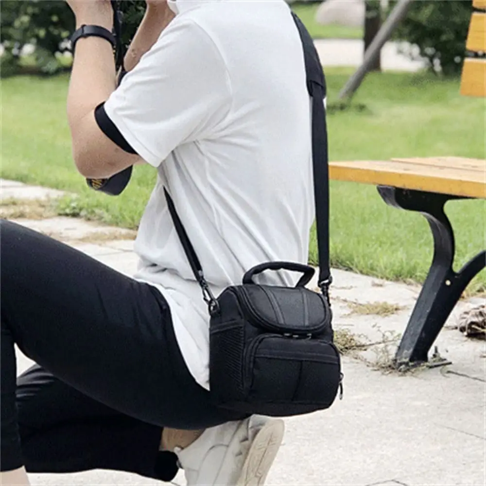 Single Shoulder SLR Camera Bag Adjustable Shoulder Strap Photography Bag Zipper Lightweight Camera Handbag Outdoor Travel