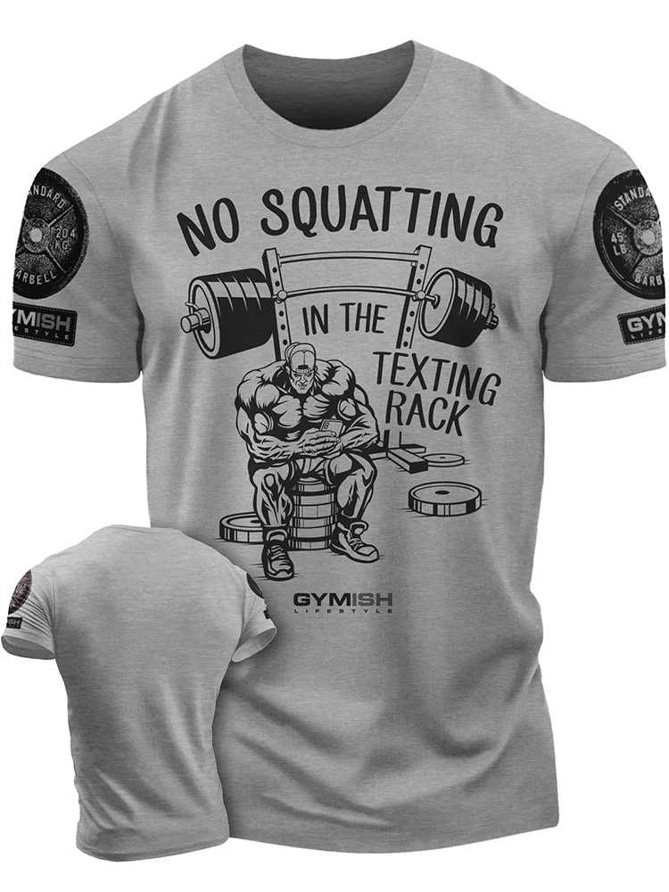 Camiseta de algodón con estampado 3D para hombre, camisa divertida de manga corta con estampado de recuperación total, para gimnasio, de alta