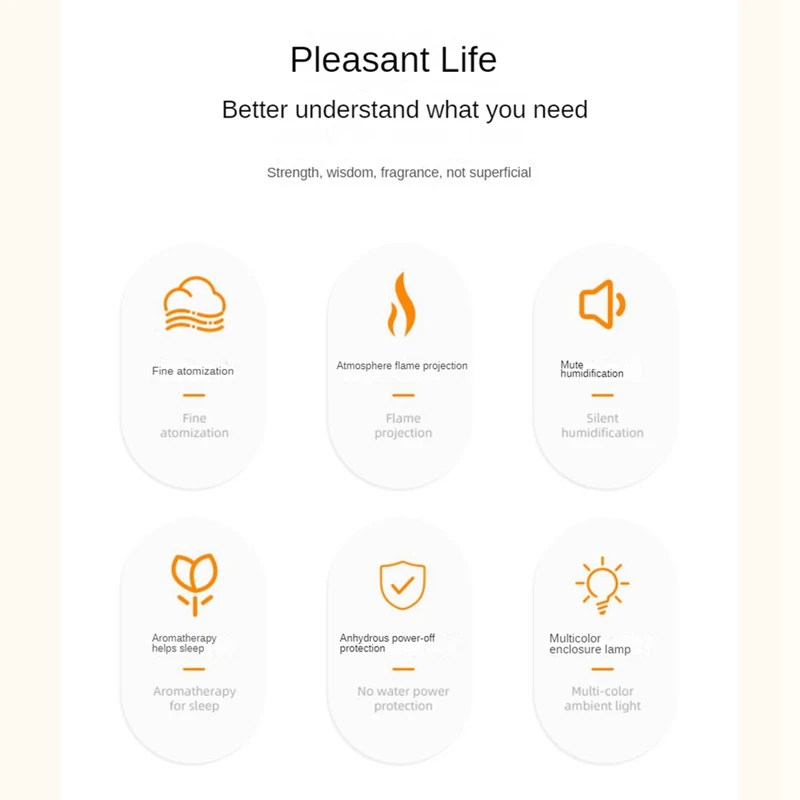 Flame Aromatherapy Air Umidificador com controle remoto, Ultrasonic Mist Maker, Fogger com óleo de 7 cores