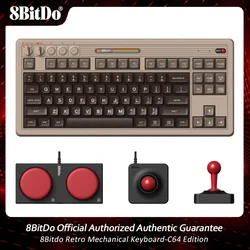 8Bitdo Retro Mechanical Keyboard Bluetooth 2.4G USB-C With 87 Keys,Dual Programmable Buttons For Windows Android Gaming Keyboard