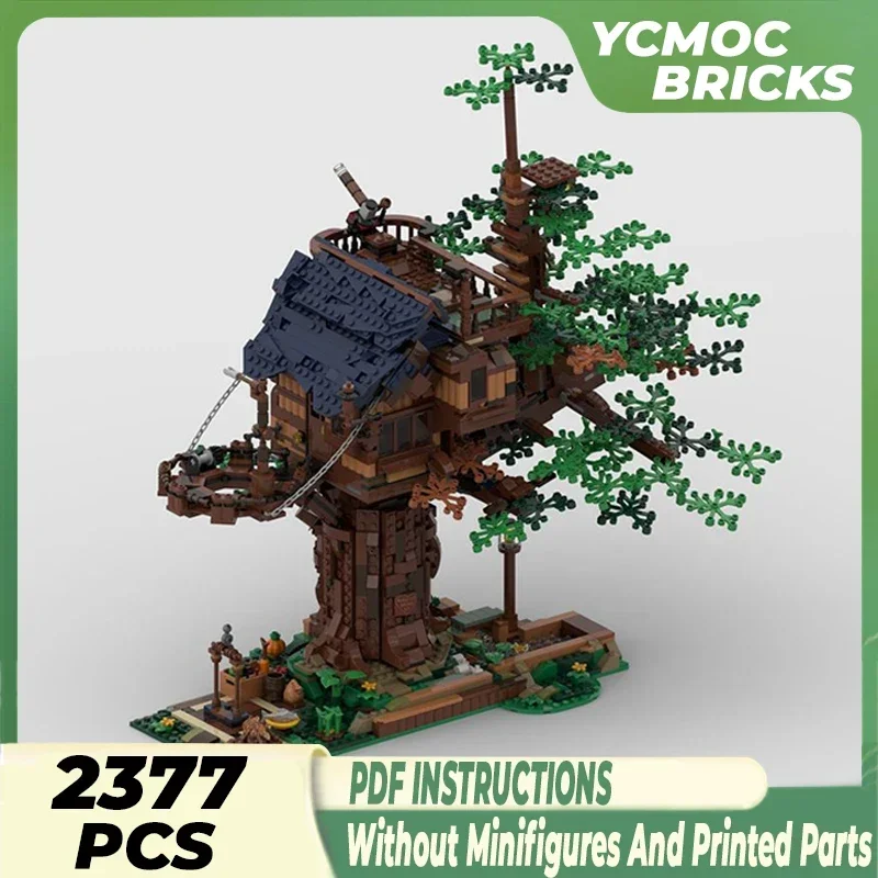 Moc Building Blocks Medieval Model New Life Tree House Technical Bricks DIY Assembly Christmas Toys For Child Holiday Gifts