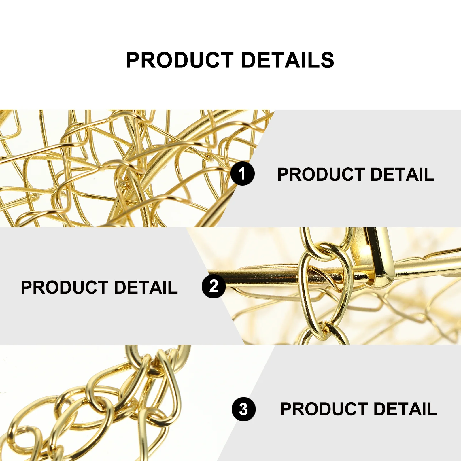 

1Set 3-Layer Hanging Basket Wire Fruit Basket Stable Breathable Storage Organizer for Fruits Vegetables Hanging Baskets