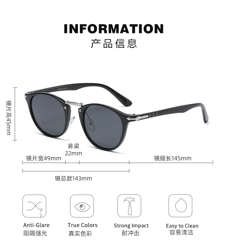 2023 Top Fashion Style Men Polarized Driving Sunglasses Vintage Classic Sun Glasses Oculos De Sol Masculino 3107 image 4