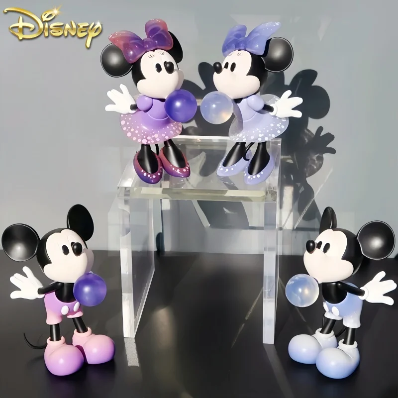 

15cm Disney Mickey Mouse Minnie Figure Cartoon Tidal Suit Decoration Handmade Doll Ornaments Birthday Gift Model Ornament