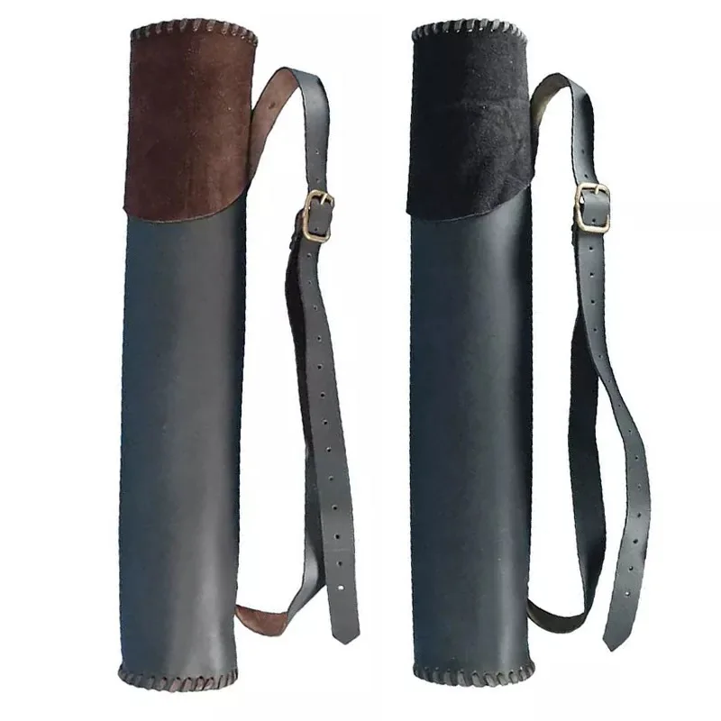 

Medieval Vintage Leather Archery Quiver Arrow Holder Bow Shooting Hunting Steampunk Shoulder Belt Quiver For Cosplay Accessory
