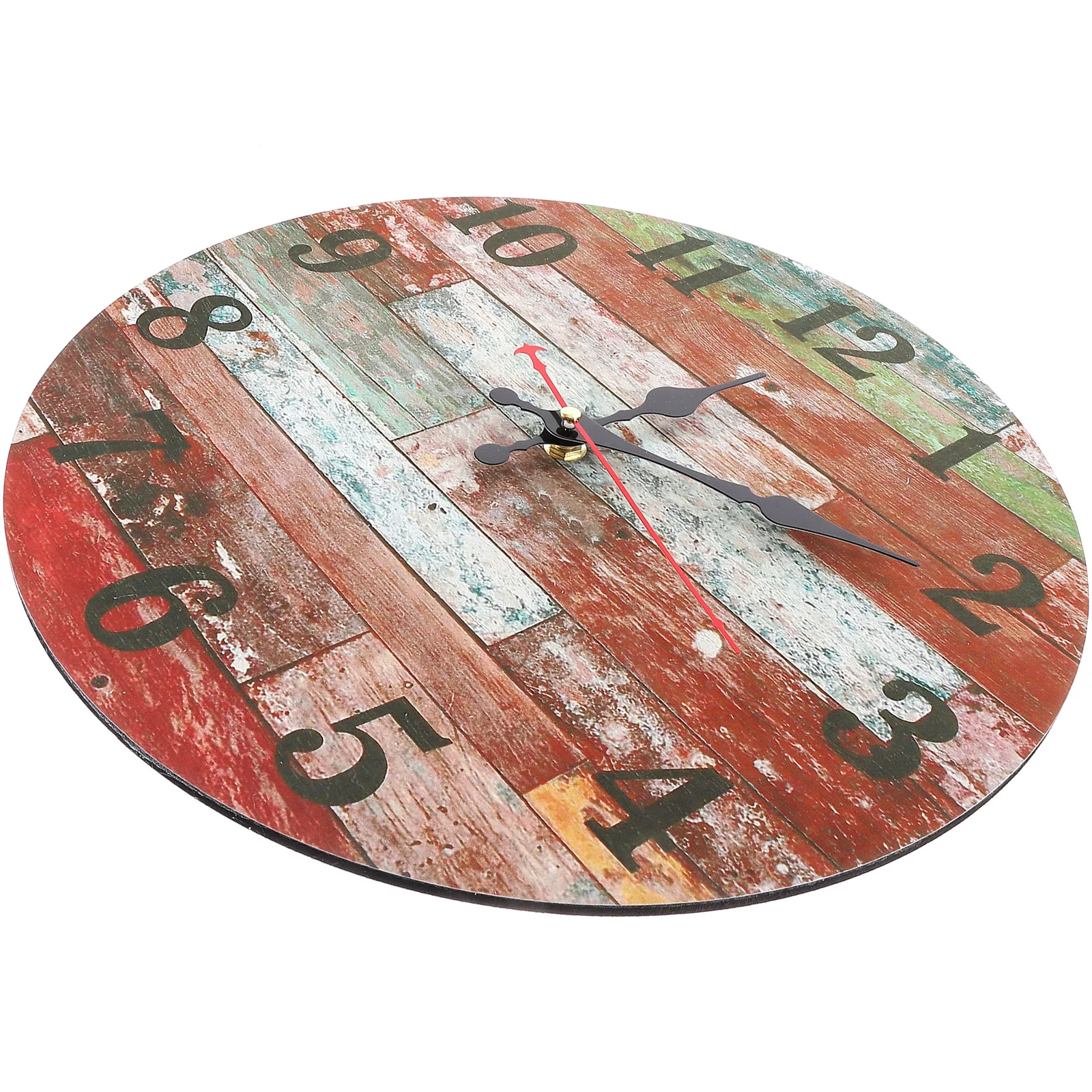 

Large Minimalist Wooden Room Wall Clock Non-Ticking Mute Silent Sweep Round Clock Vintage Style Home Office Kitchen Wall Hanging