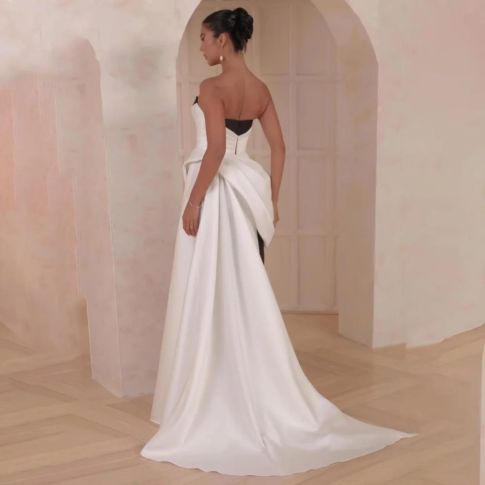 Maßgeschneiderte, exquisite, ärmellose, bodenlange Abendkleider, bezauberndes Ballkleid mit V-Ausschnitt und Rüschen, Meerjungfrau-Partykleid