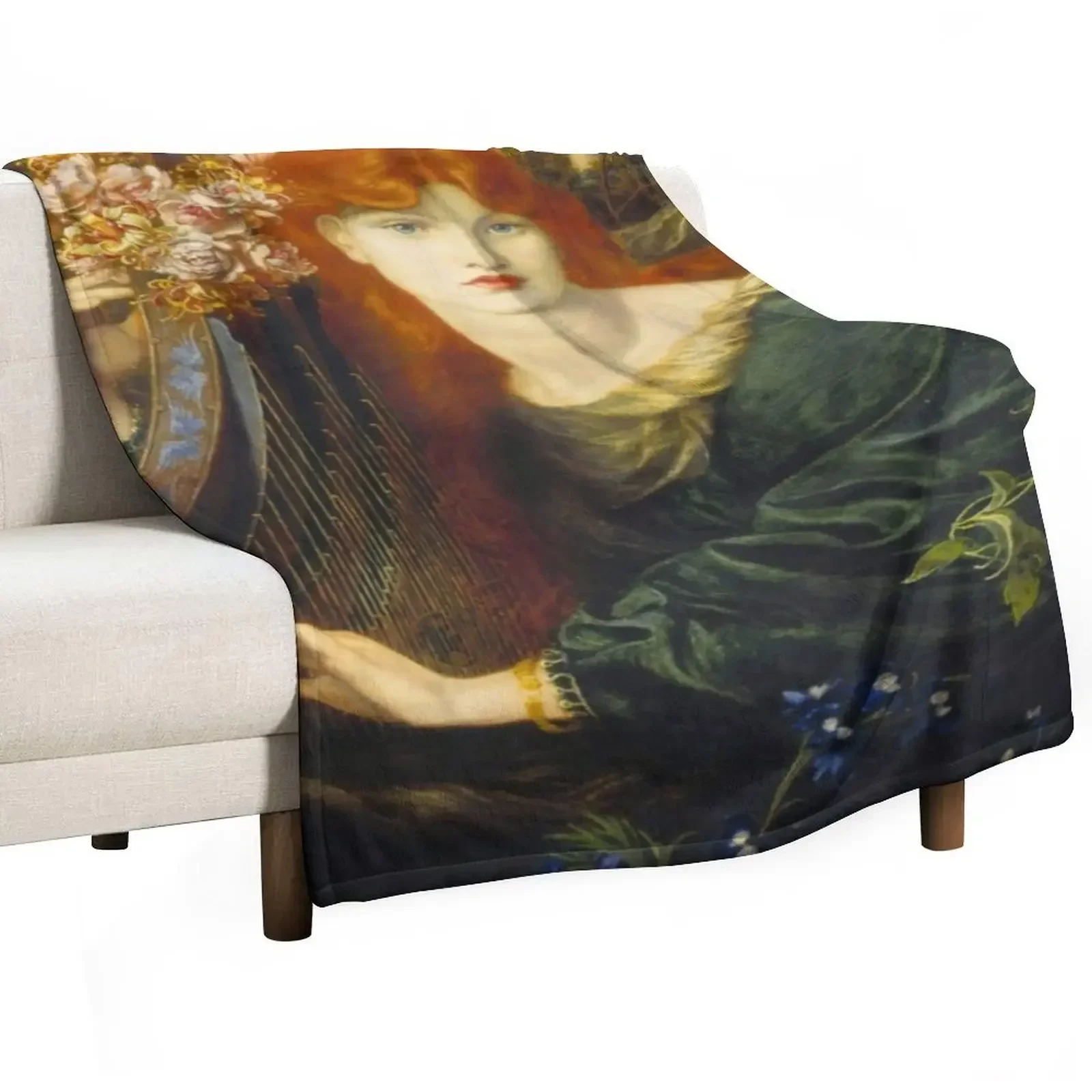 Dante Gabriel rossetti - La Ghirlandata,No,02. Throw Blanket Soft Plush Plaid cosplay anime Multi-Purpose Camping Blankets