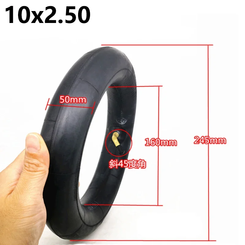 

Inner Tube 10 x 2.5 with a Bent Valve fits Gas Electric Scooters E-bike 10x2.5