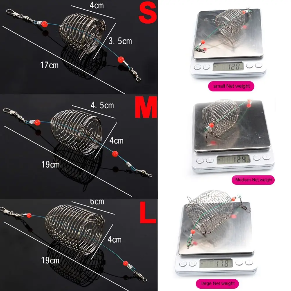 Small Holder Tackle Accessory Fish Bait Bait Basket Lure Cages Fishing Bait Cage Fishing Feeder