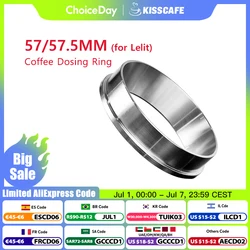 57MM 57.5MM Coffee Dosing Ring 304 Stainless Steel For Lelit Funnel Portafilter Coffee Accessories Espresso Barista Tools