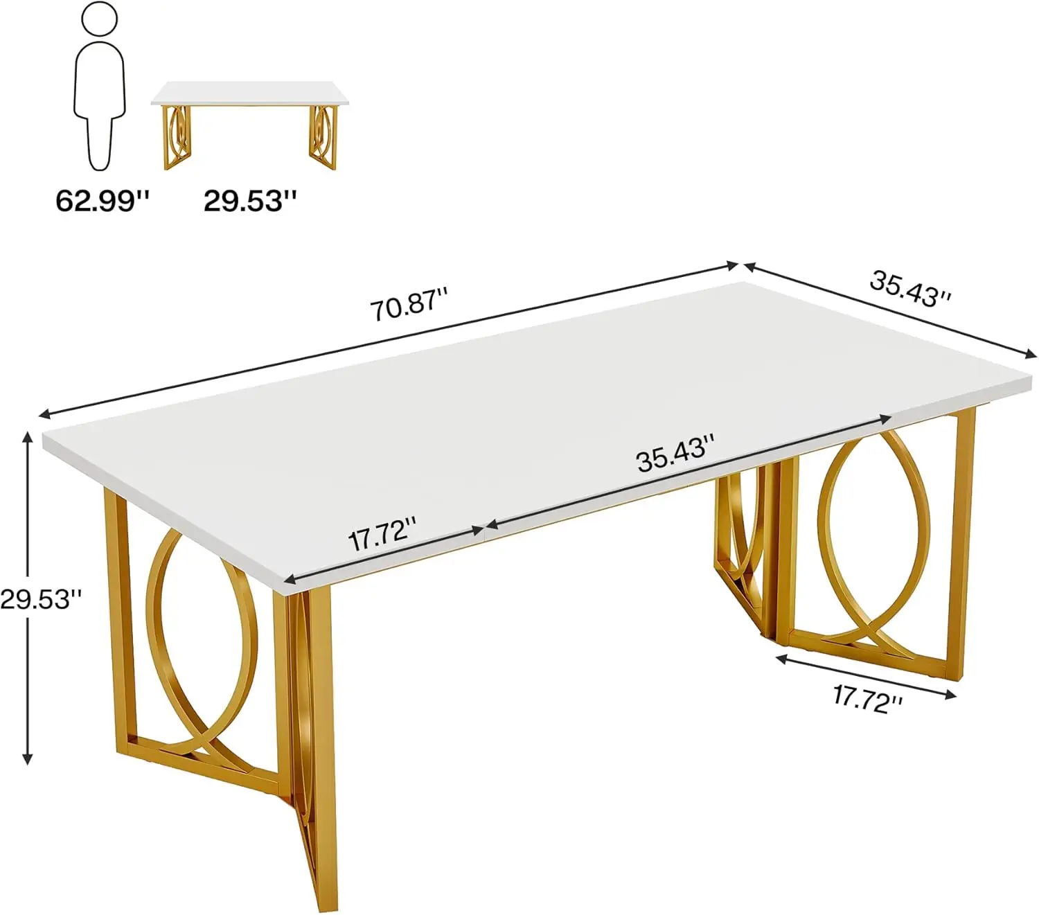 Tribesigns 70.9 Inch Modern Simple Home Office Desk For Study, Large Computer Desk Office Desks Wood Study Writing Table