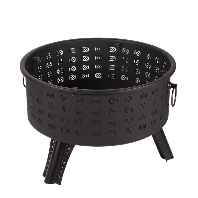 

Directly from the manufacturer Multifunctional barbecue grill Round braided rattan wrought iron grill Spray paint retro heating