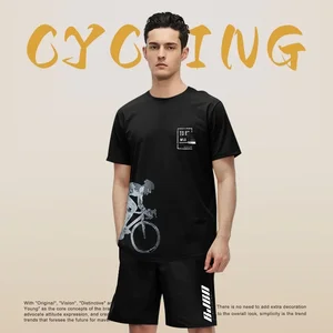 Male Casual Sports Suit Set, Printed Bike, Outdoor Racing Sweatshirt, Breathable, Quick Drying, 2 Piece Set, Summer 8 Main Men's Sports Set Sales - №6