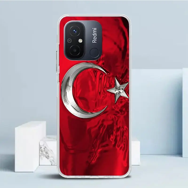 Turkey Turkish Flag Silicon Call Phone Case For Xiaomi Redmi 12 12C 10 10A 10C 9 9A 9C 9T 8 8A 7 7A 6 6A K60 K20 K40 Pro S2 K30