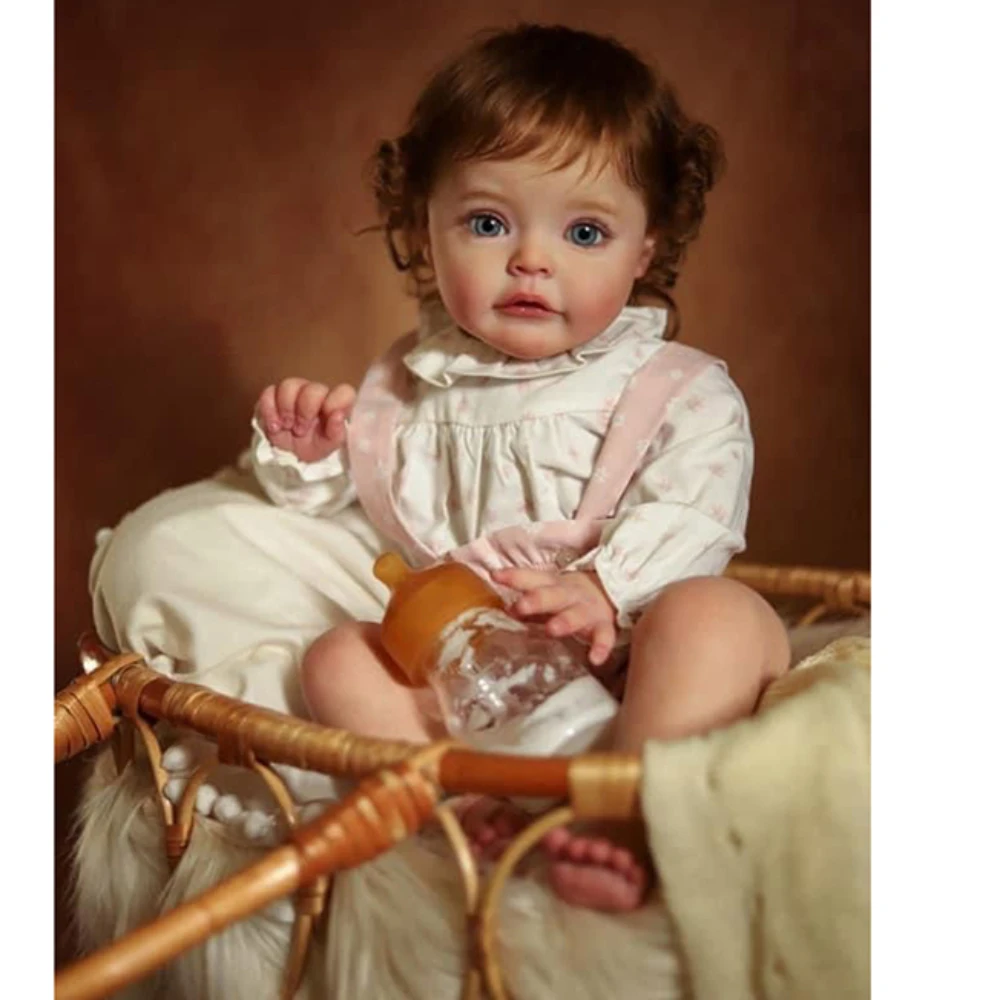 

60cm Reborn Toddler Doll Princess Girl Sue-Sue with Rooted Blonde Hair Hand-detailed Paiting 3D Skin Tone B Muñeca Bebé Reborn