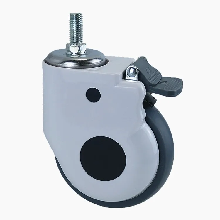 

1 Pc 4 Inch M16 Screw Rod TPR Medical Wheel Medical Equipment Caster Universal Wheel Crib Beauty Wheel