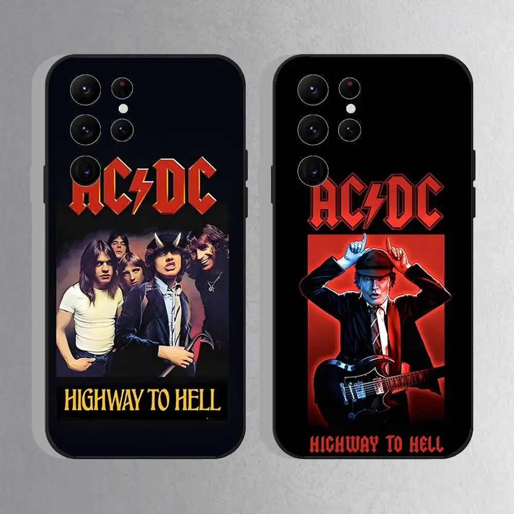 

A-AC Power Up D-DC Phone Case For Samsung S25,S24 Ultra,S20,S30 plus,S22 Plus,S23,Ultra 5G Silicone Black Shell